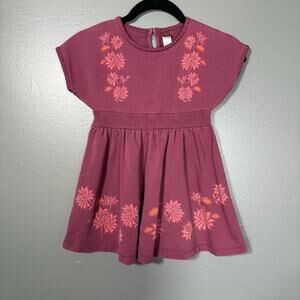 Tea Collection Little Girls Purple Modern Mexico Oaxacan Roses Dress - Size 4